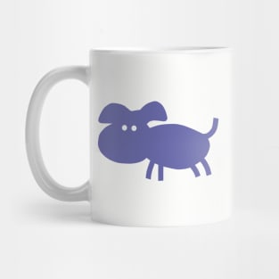 Mysterious Periwinkle Blue Chonk Puppy Dog Mug